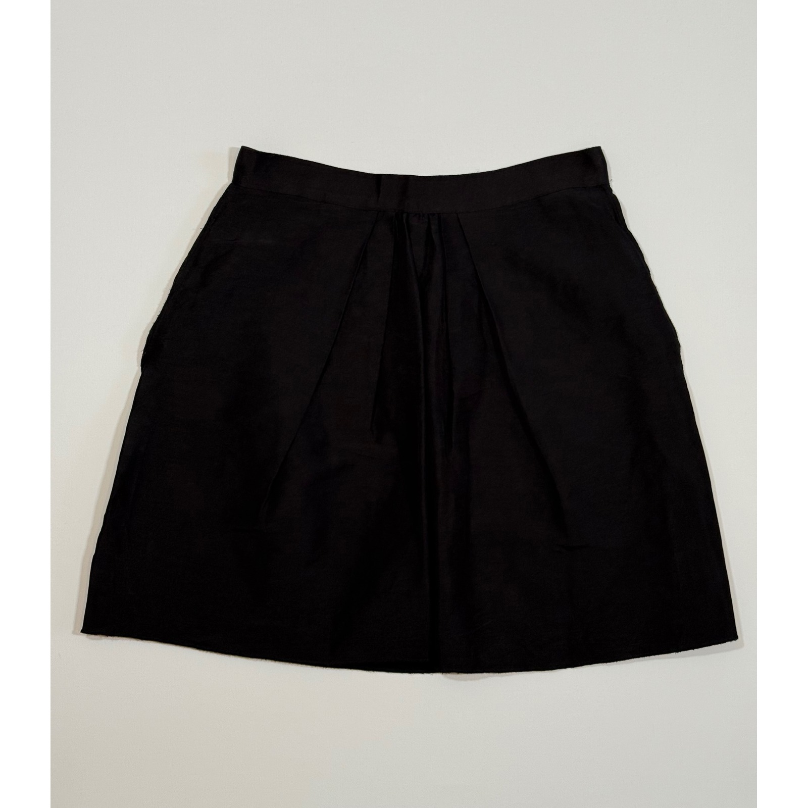 D&G Dolce & Gabbana Black Linen Silk Pleated Mini Skirt It 40 Us 4